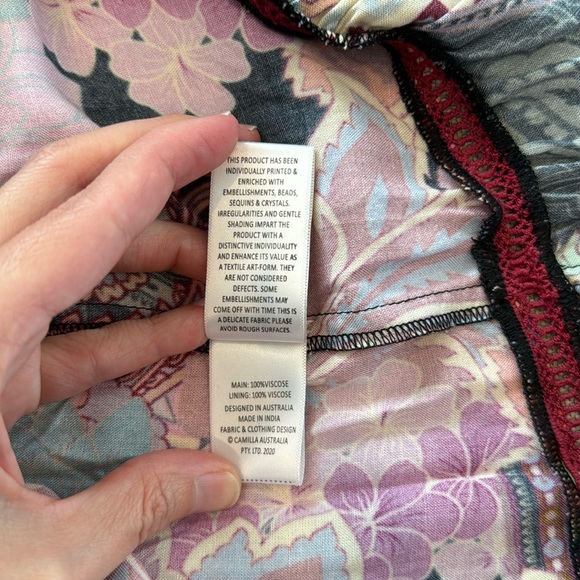 Milla by Camilla High Low Dress. Girls 12. Red and purple tones. - Picture 6 of 6